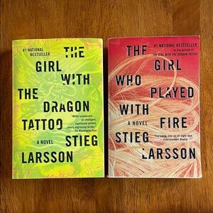 The Girl with the Dragon Tattoo & The Girl Who Played with Fire Paperback Books